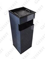 GESSERIT C 250 RAL, egyedi RAL színű, álló, fém, acél, kombinált, hamutartó 25 literes hamutartós szemetes kuka hulladékgyűjtő, csikkgyűjtő