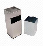 GESSERIT C 250 X INOX, álló, fém, rozsdamentes acél, csiszolt, kombinált, hamutartó 25 literes hamutartós szemetes kuka hulladékgyűjtő, csikkgyűjtő