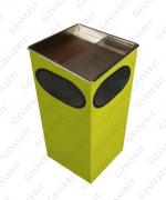 GESSERIT D 250 RAL, egyedi RAL színű, álló, fém, acél, kombinált, hamutartó 25 literes hamutartós szemetes kuka hulladékgyűjtő, csikkgyűjtő