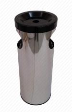 GESSERIT F 310 INOX MIRROR, kerek, álló, fém, rozsdamentes acél, tükrös, kombinált, hamutartó 40 literes hamutartós szemetes kuka hulladékgyűjtő, csikkgyűjtő