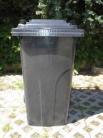 Kerekes, szögletes, szelektív, szürke, háztartási, 240 literes szemetes kuka hulladékgyűjtő