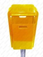 Barna szemetes kuka  380 X 280 X 900 ↕  40 L Acél