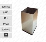 Beltéri, irodai, hulladékgyűjtő  300 X 490 ↕ 40 L Rozsdamentes