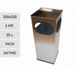 Elegáns hamutartós szemetes  250 X 610 ↕ 25 L Rozsdamentes