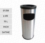 Elegáns szemetes  Ø 250 X 610 ↕ 15 L Rozsdamentes acél Csiszolt,