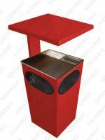 Fedeles hamutartós kuka 310 X 310 X 1050 ↕ 50 L Acél Fedeles hamutartós kuka 310 X 310 X 1050 ↕ 50 L Acél