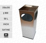 Fém hulladékgyűjtő  310 X 800 ↕ 50 L Rozsdamentes