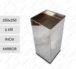 Hamutartós szemetes  250 X 610 ↕ Rozsdamentes acél