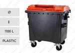 Hulladékgyűjtő 1100 liter  1100L
Műanyag
Szürke,Piros