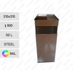 Hulladékgyűjtő  310 X 800 ↕ 50 L Acél