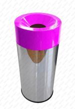 Hulladékgyűjtő 60 liter  Ø 310 X 800 ↕ L Rozsdamentes acél Tükrös,
