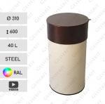 Hulladékgyűjtő kosár  Ø 310 X 600 ↕ 40 L Acél A kívánt