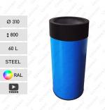 Hulladékgyűjtő kosár  Ø 310 X 800 ↕ 60 L Acél A kívánt