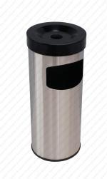 Inox hamutartós szemetes kuka  Ø 250 X 610 ↕ 15 L Rozsdamentes acél Csiszolt,