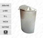 Inox hotel szemetes kuka  300 X 145 X 400 ↕  15 L Rozsdamentes