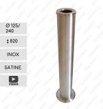Inox irodai szemetes kuka  Ø 125/240 X 820 ↕  Rozsdamentes acél Csiszolt, Szatén