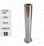 Inox irodai szemetes kuka  Ø 125/240 X 820 ↕  Rozsdamentes acél Tükrös, tükörpolíroztott