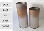 Irodai kuka szemetes hulladékgyűjtő  Ø 310 X 600 ↕ 40 L Rozsdamentes acél Csiszolt,
