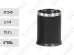 Irodai szemetes  Ø 240 X 318 ↕ 13,2 L Acél Fekete