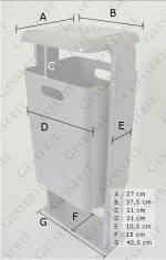 Kék szemetes kuka  380 X 280 900 ↕ 40 L Acél