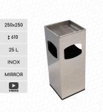 Kombinált szemetes  250 X 610 ↕ 25 L Rozsdamentes