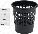 kozmetikai szemtes kuka  Ø 300 X 300 ↕ 10 L Műanyag Fekete