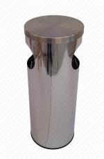 Kültéri, köztéri szemetes, hulladékgyűjtő Ø 310 X 800 ↕ 40 L Rozsdamentes acél Tükrös, Kültéri, köztéri szemetes, hulladékgyűjtő Ø 310 X 800 ↕ 40 L Rozsdamentes acél Tükrös,