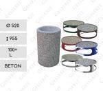 Kültéri kuka hamutartóval  Ø 520 X 955 ↕ 100+ L beton Piros