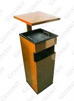 Kültéri kuka hamutartóval  250 X 250 X 910 ↕  25 L Acél