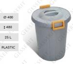 Munkahelyi kuka  Ø 400 X 480 ↕ 25 L Műanyag Szürke, Sárga