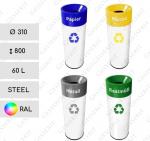 Önoltó kuka  Ø 310 X 800 ↕ 60 L Acél A kívánt