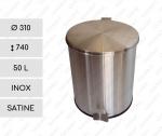 pedálos szemetes 50l  Ø 310 X 740 ↕ 50 L Rozsdamentes acél Csiszolt,
