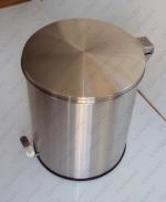 pedálos szemetes 50l  Ø 400 X 490 ↕ 50 L Rozsdamentes acél Csiszolt,