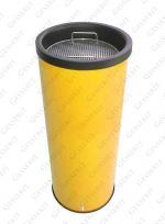 Piros hulladékgyűjtő  Ø 310 X 800 ↕ Acél A kívánt RAL