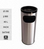 Rozsdamentes hulladékgyűjtő  Ø 310 X 800 ↕ 40 L acél Csiszolt,