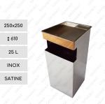 Rozsdamentes kuka  250 X 610 ↕ 25 L