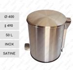 Rozsdamentes kuka, szemetes  Ø 400 X 490 ↕ 50 L acél Csiszolt,