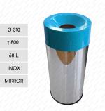 Rozsdamentes kültéri Kuka  Ø 310 X 800 ↕ 60 L acél Tükrös,