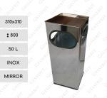 Rozsdamentes szemetes  310 X 800 ↕ 50 L