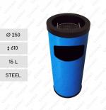 Sárga szemetes  Ø 250 X 610 ↕ 15 L Acél A kívánt