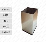 Szaniter kuka, szemetes, hulladékgyűjtő  300 X 300 X 490 ↕  40 L Rozsdamentes