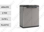Szelektív kuka  680 X 390 920 ↕ 2x110 L Műanyag