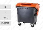 Szemetes  1100L
Műanyag
Fekete, Narancs