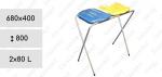 Szemetes  680 X 400 800 ↕ 2x80 L Acél,