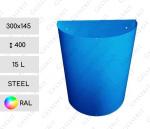 Szemetes kuka  300 X 145 400 ↕ 15 L Acél