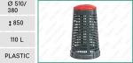 Szemeteszsák tartó keret  Ø 510/380 X 850 ↕ 110 L Műanyag Szürke, Piros