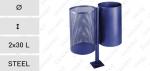 Utcai kuka  2x30 L Acél Kék