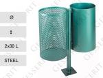 Utcai kuka  2x30 L Acél Zöld