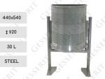 Utcai kuka  440 X 540 X 920 ↕  30 L Acél