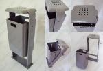 Zöld hulladékgyűjtő  380 X 280 X 900 ↕  40 L Acél
